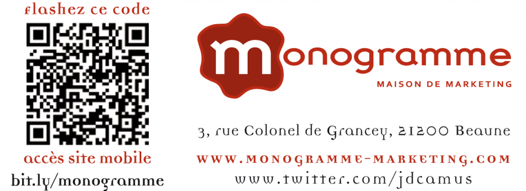 QR code et site mobile Monogramme maison de marketing